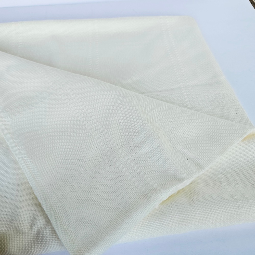 Vintage Cream Aida Cloth Tablecloth 60x42 Rectangular Cross Stitch Embroidery